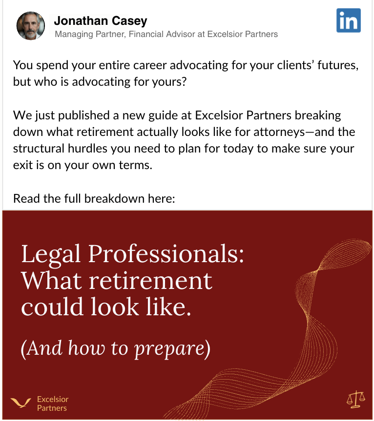 LinkedIn social post preview