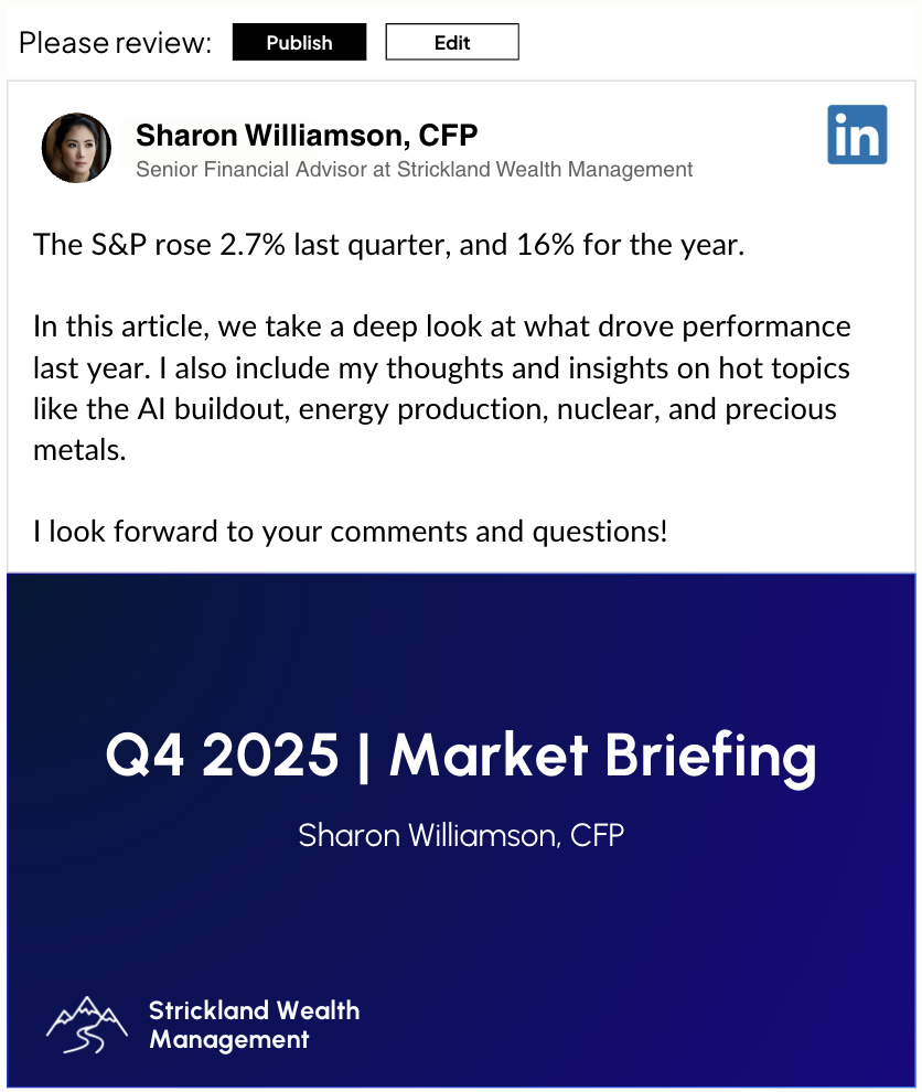 Post ready for advisor approval